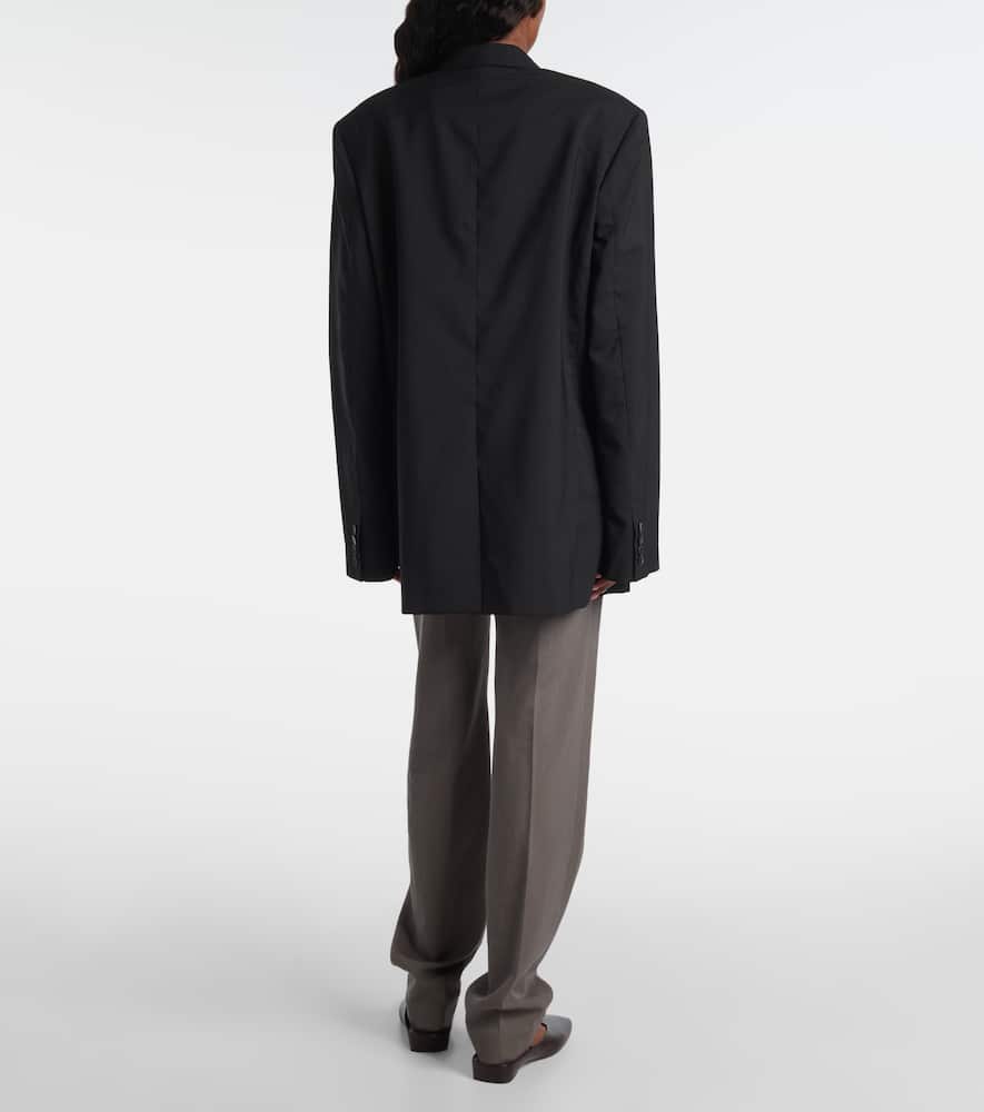 Calvin Klein Viola Oversized Pinstripe Blazer In Animal Print
