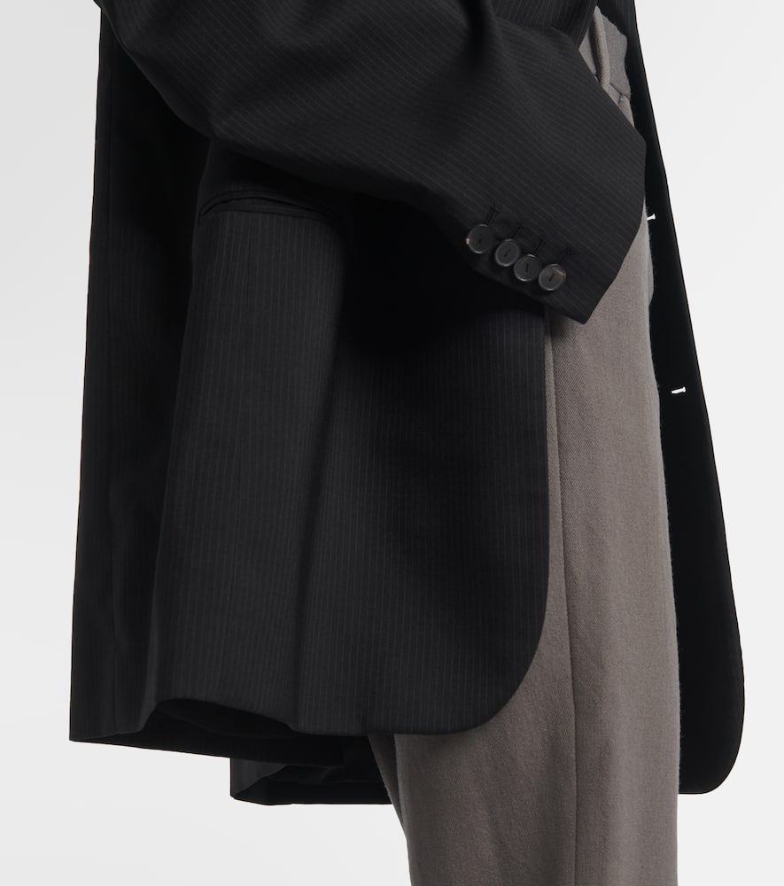 Calvin Klein Viola Oversized Pinstripe Blazer In Animal Print