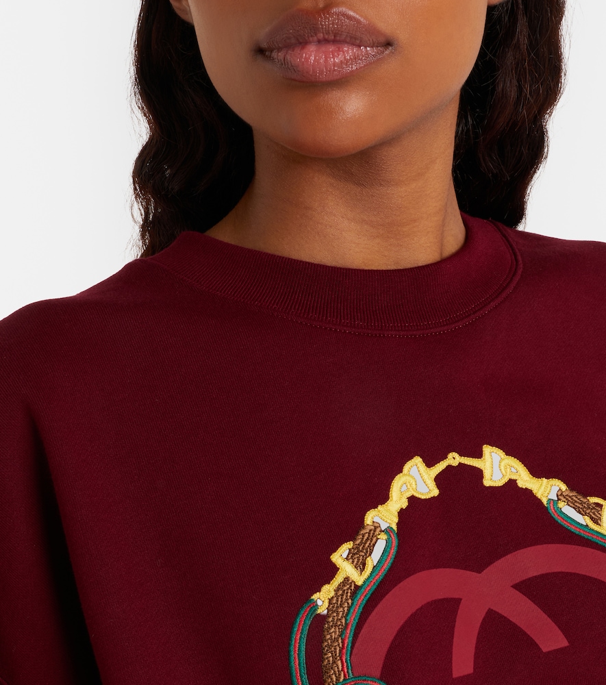  Gucci Gucci Logo Embroidered Cotton Sweatshirt 