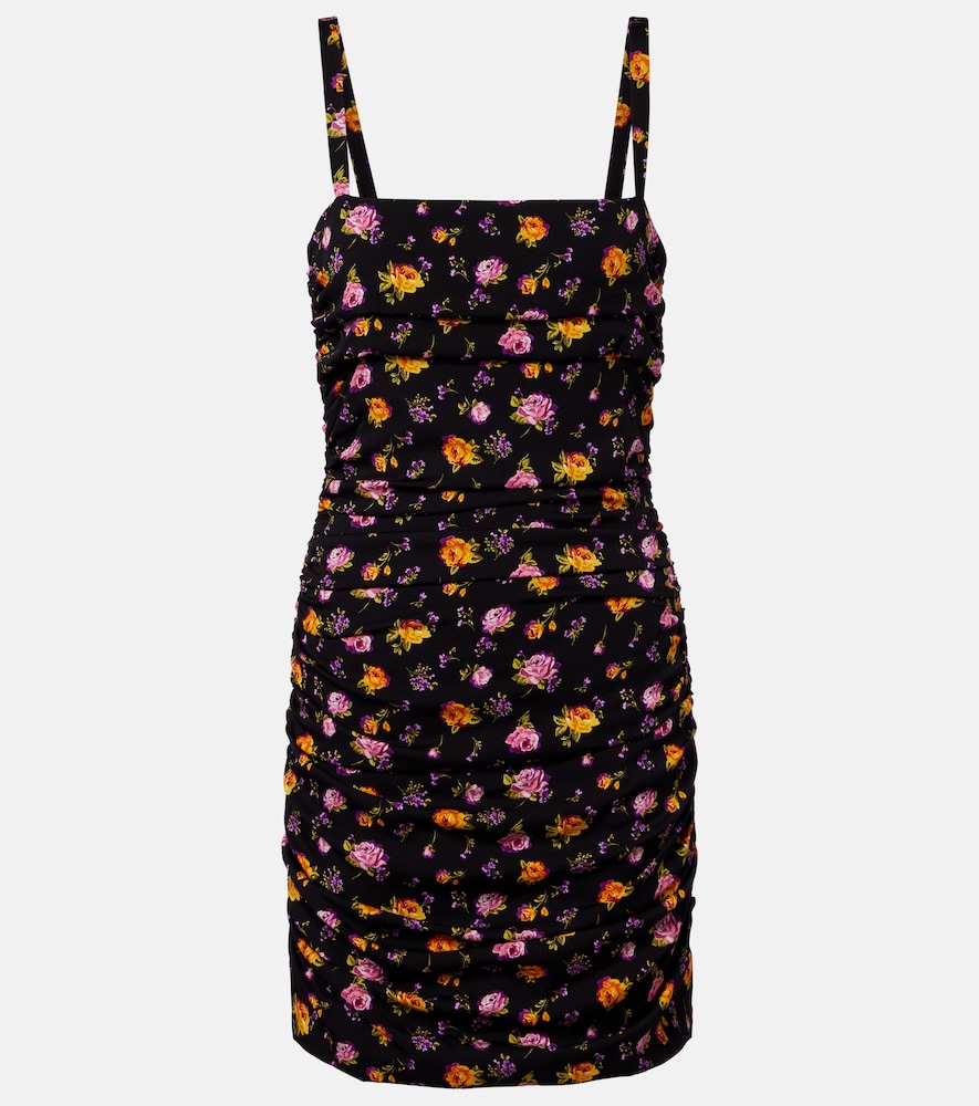 Dolce & Gabbana Floral silk-blend charmeuse minidress