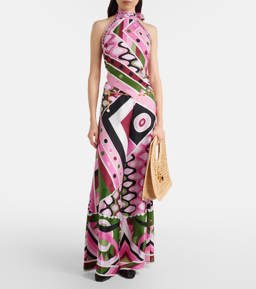  Pucci Pucci Bedrucktes Top Vivara Aus Seidensatin 