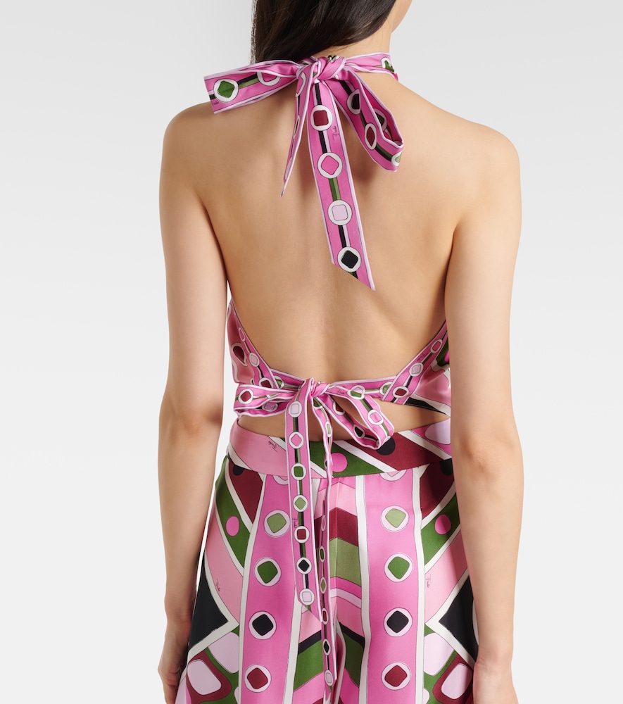  Pucci Pucci Bedrucktes Top Vivara Aus Seidensatin 