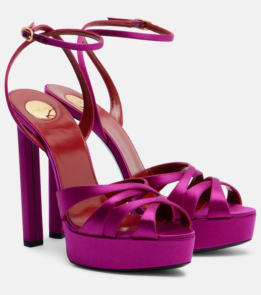 Saint Laurent Chandelle crêpe satin sandals