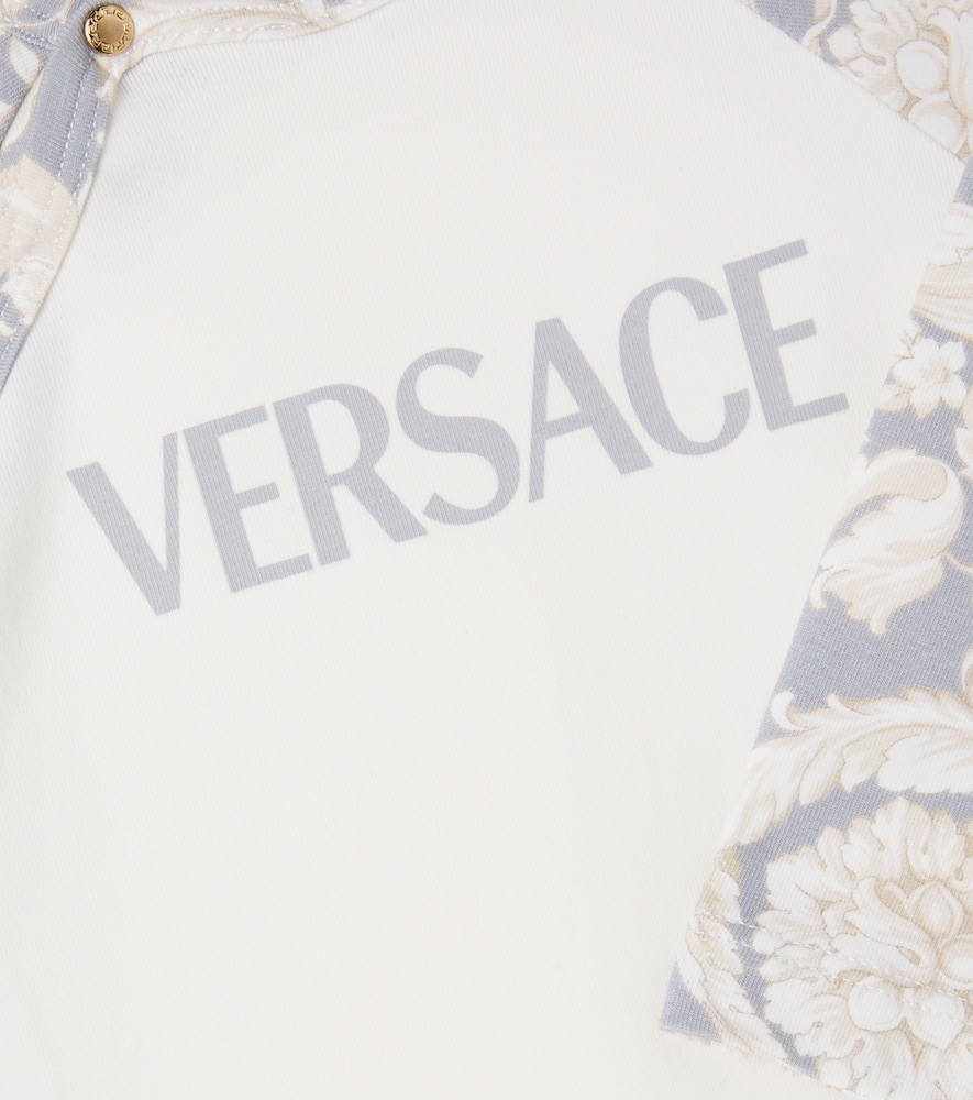  Versace Kids Versace Kids Tutina Barocco In Misto Cotone Con Logo 