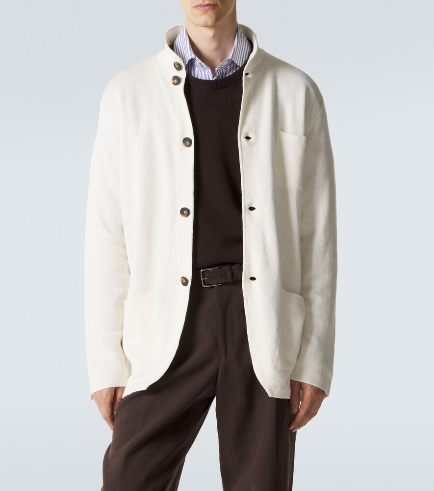  Kiton Kiton Linen And Cotton Cardigan 