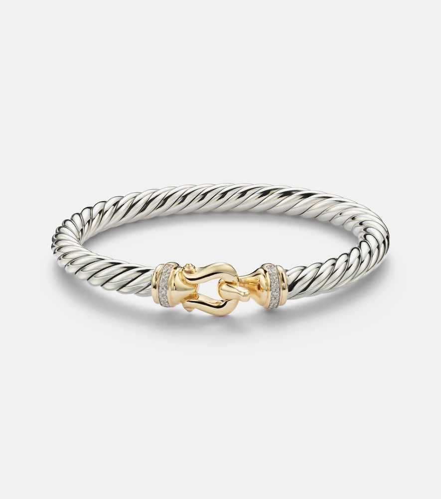 David Yurman Cable Flex Buckle sterling silver and 14kt gold bracelet with diamonds | Thumbnail 6 David Yurman Cable Flex Buckle sterling silver and 14kt gold bracelet with diamonds | Thumbnail 6