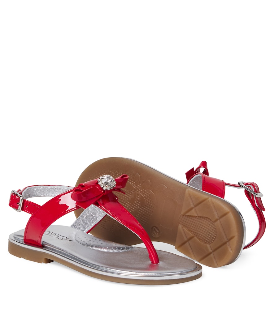  Monnalisa Monnalisa Sandalen Aus Lackleder Mit Kristallen 