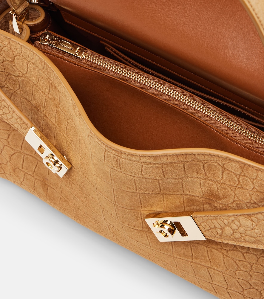  Ferragamo Ferragamo Schultertasche Hug Medium Aus Veloursleder 