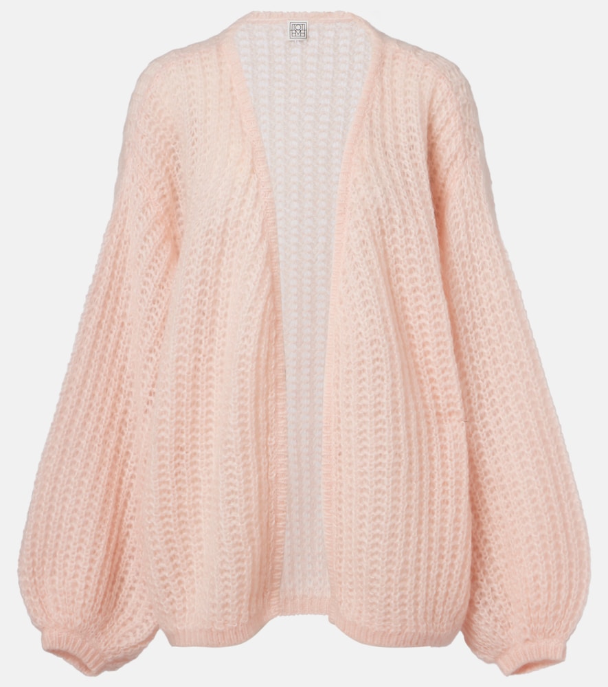 Toteme Open-knit oversized mohair-blend cardigan