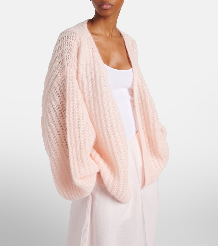 Open-Knit Oversized Mohair-Blend Cardigan