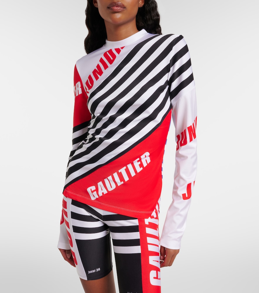 Jean Paul Gaultier Logo striped jersey T-shirt