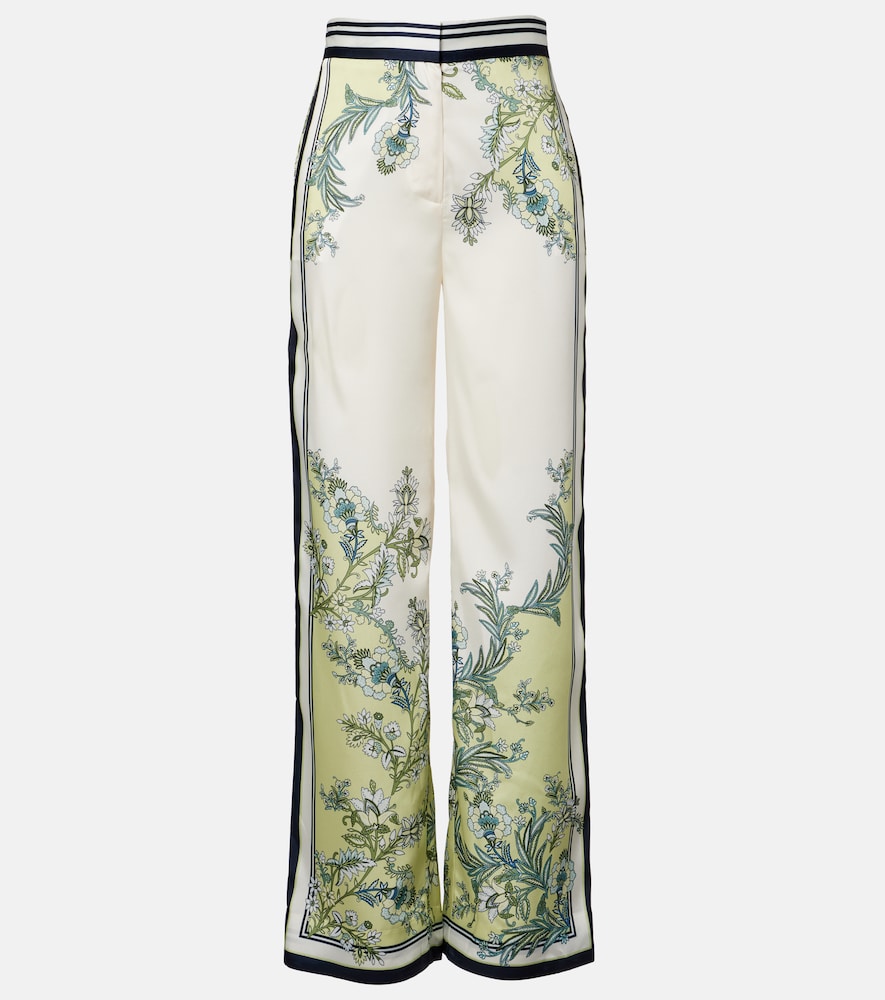 Veronica Beard Women's Green Grigore Floral Twill Palazzo Pants UK Size 16 - Mytheresa