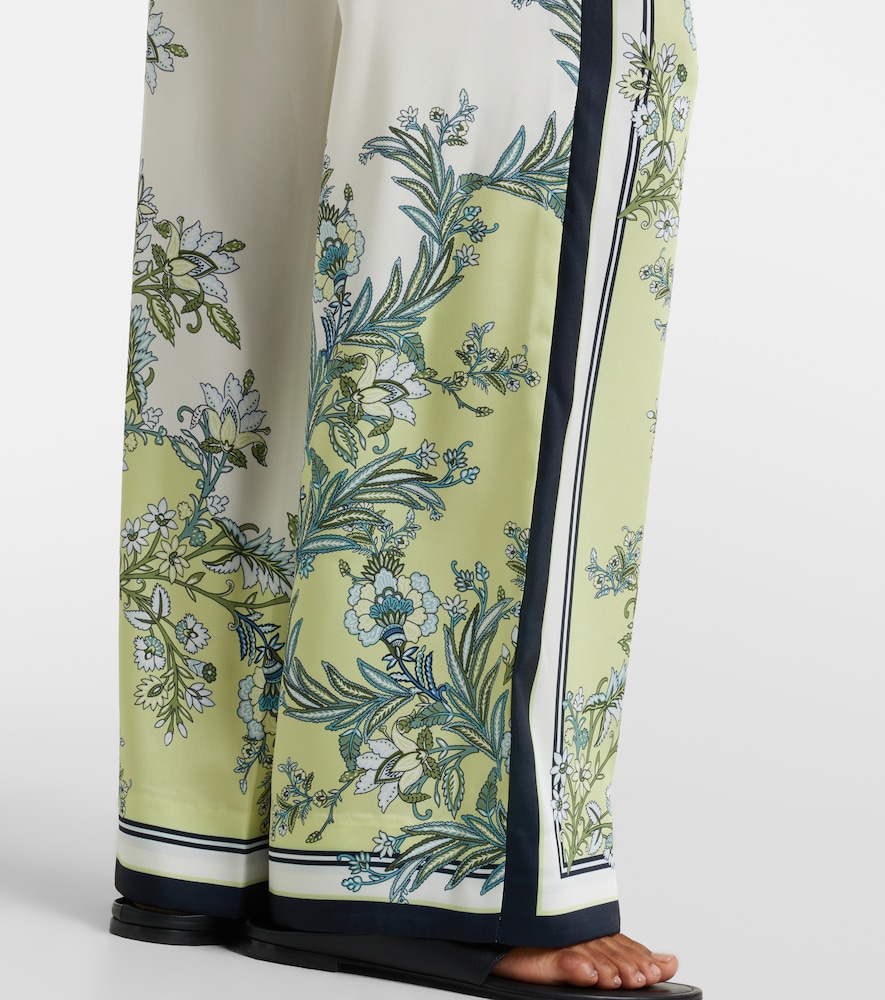  Veronica Beard Veronica Beard Grigore Floral Twill Palazzo Pants 