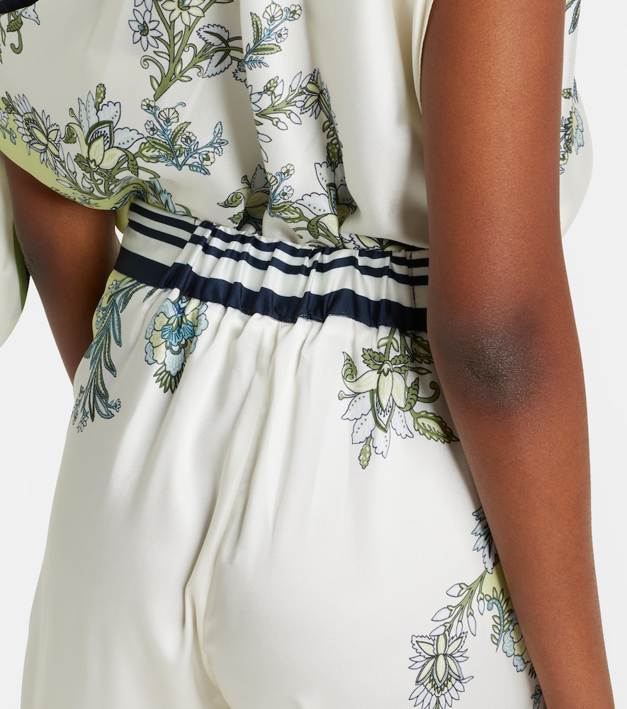  Veronica Beard Veronica Beard Grigore Floral Twill Palazzo Pants 