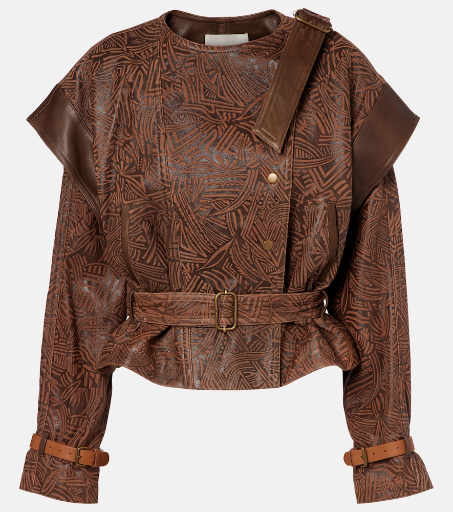 Isabel Marant Erine belted leather jacket