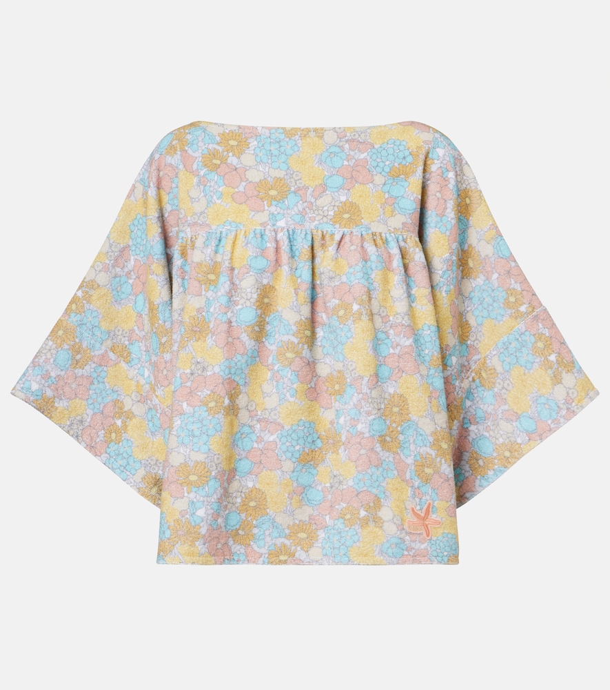 Chloe Chloé Floral gathered cotton top - Women's Clothing
