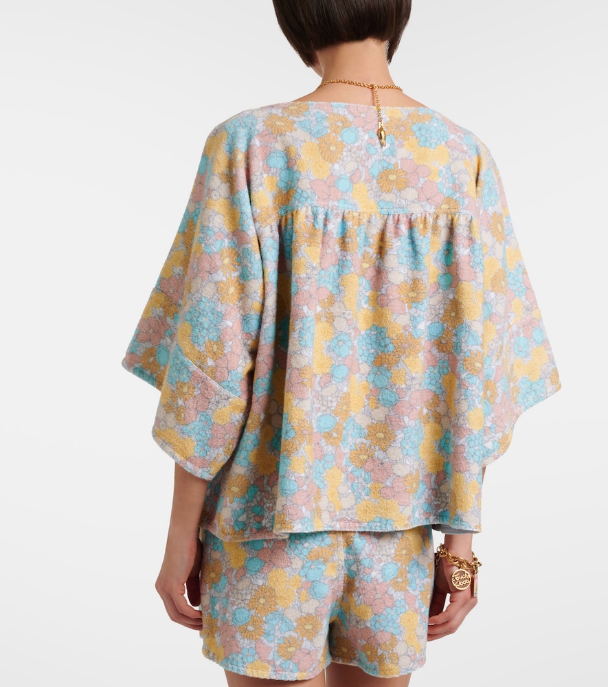  Chloe Chloe Floral Gathered Cotton Top 
