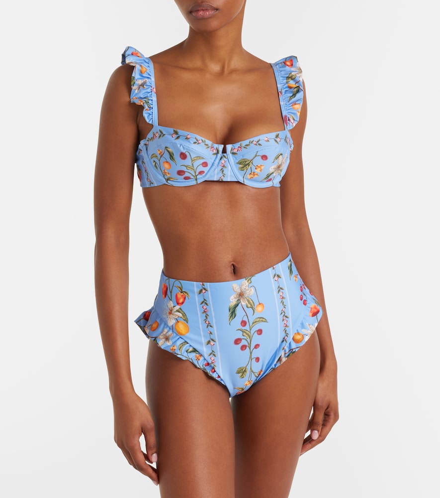  Agua By Agua Bendita Agua By Agua Bendita Haut De Bikini Kiwi Imprimé à Volants 