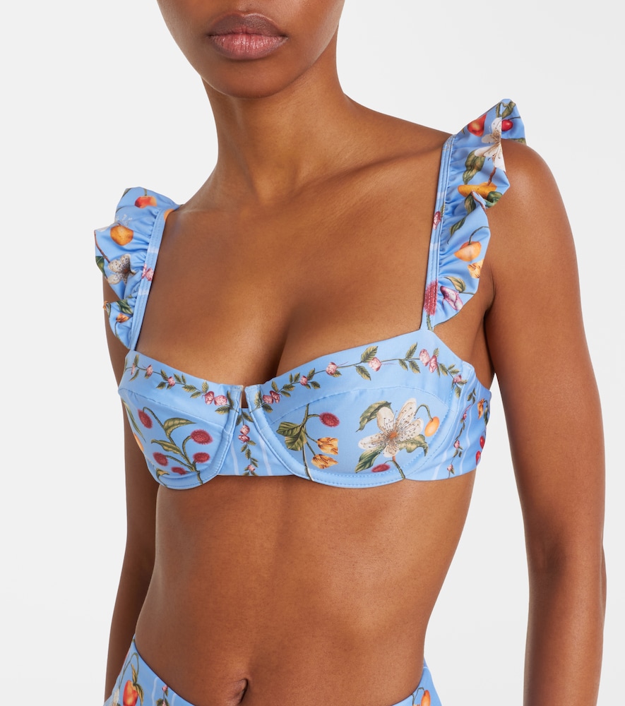  Agua By Agua Bendita Agua By Agua Bendita Haut De Bikini Kiwi Imprimé à Volants 