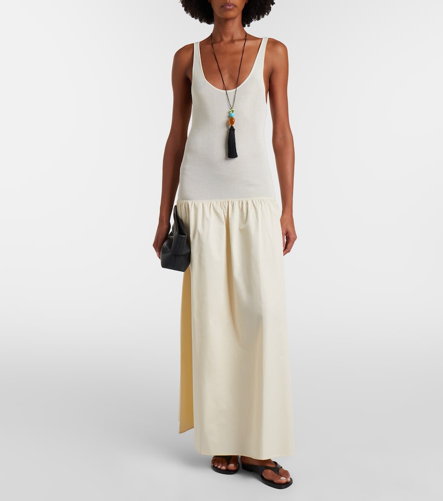 The Frankie Shop Ilya cotton-trimmed maxi dress