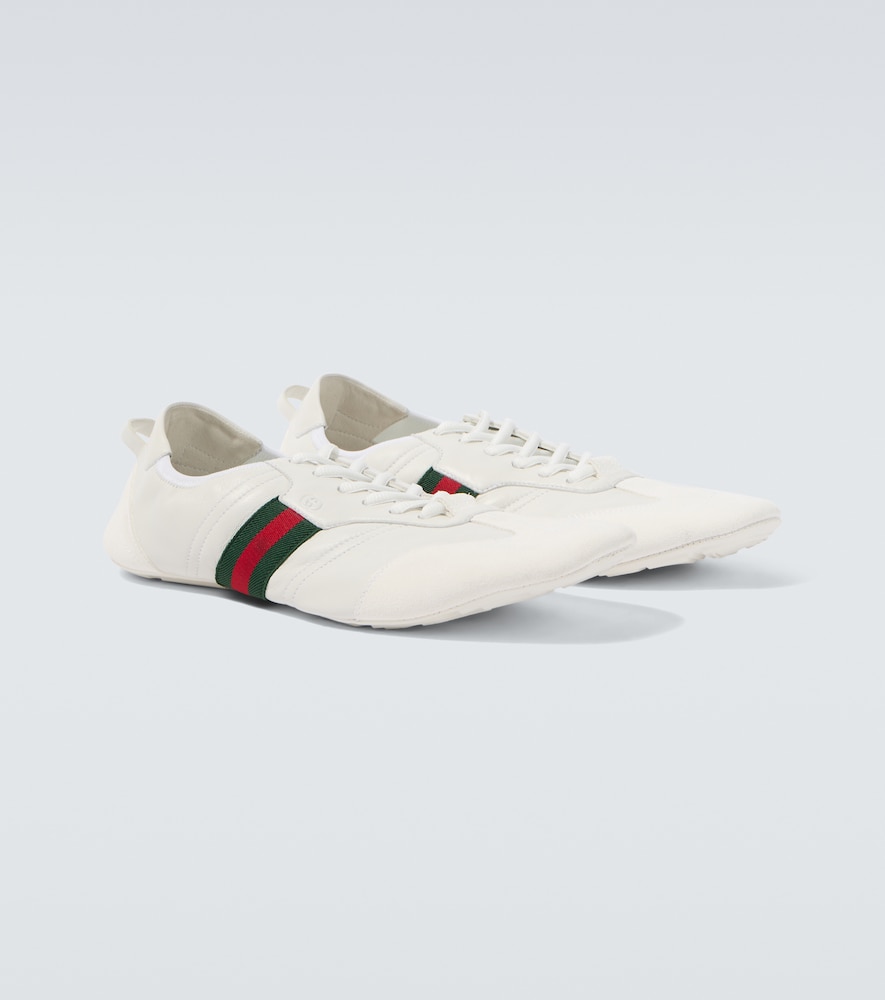 Gucci Men's White Flex Leather And Suede Sneakers UK Size 9.5 - Mytheresa