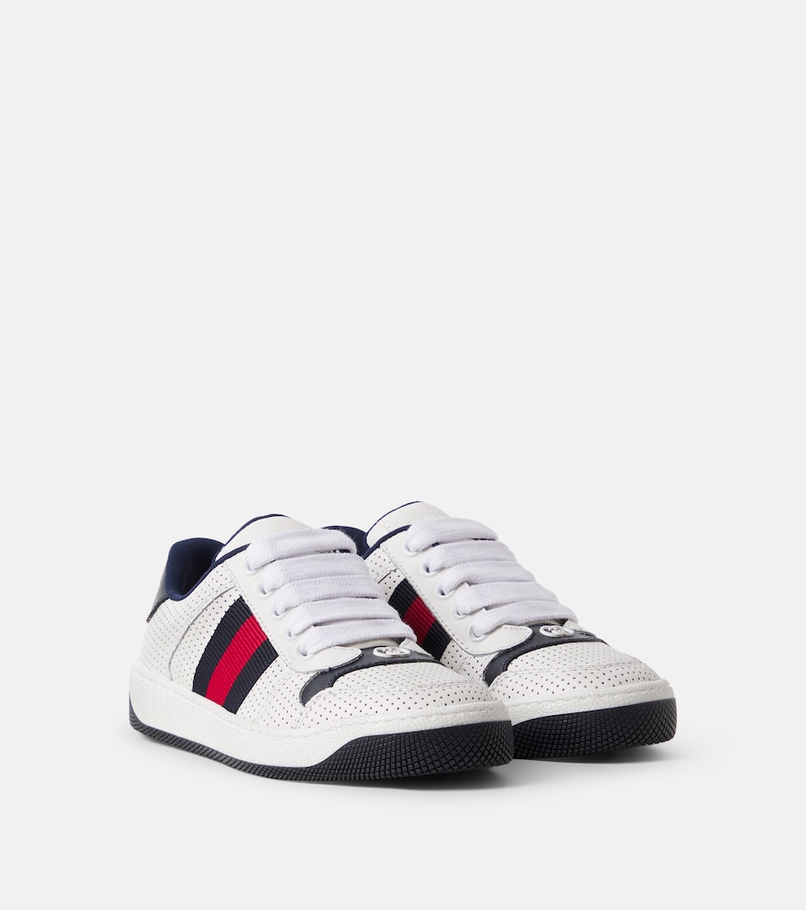 Sneakers Screener Web Stripe in pelle