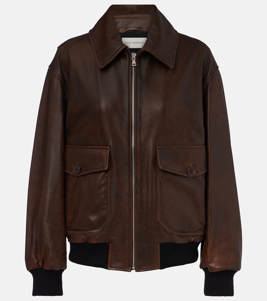 Nour Hammour Anton leather blouson jacket - Women's Clothing