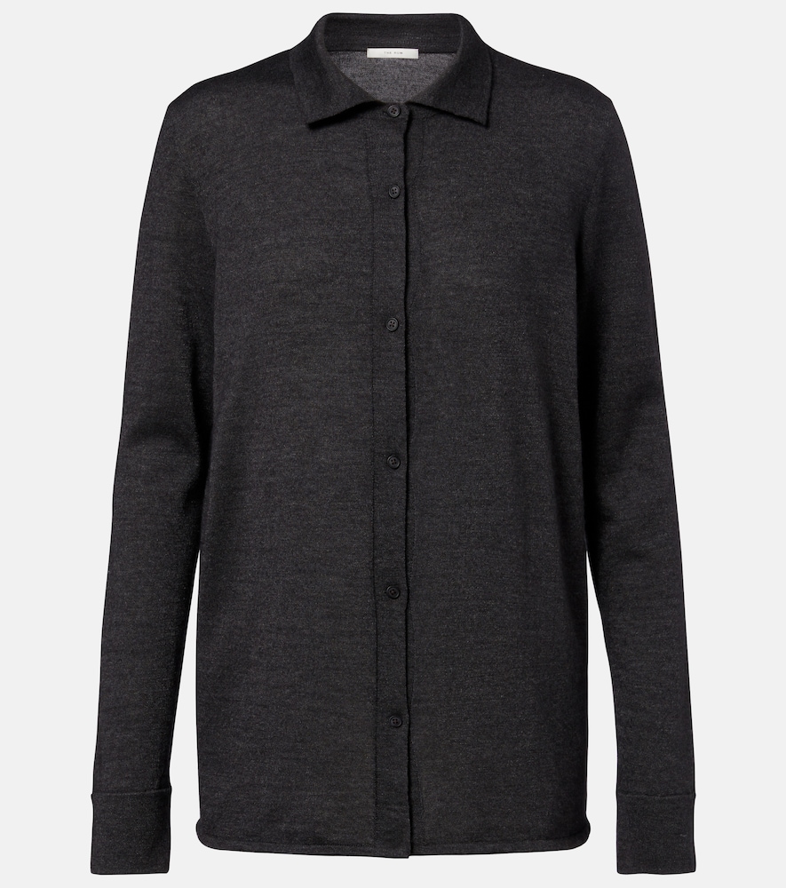 The Row Women's Grey Ocari Knitted Cashmere And Silk Shirt UK Size 10 - Mytheresa