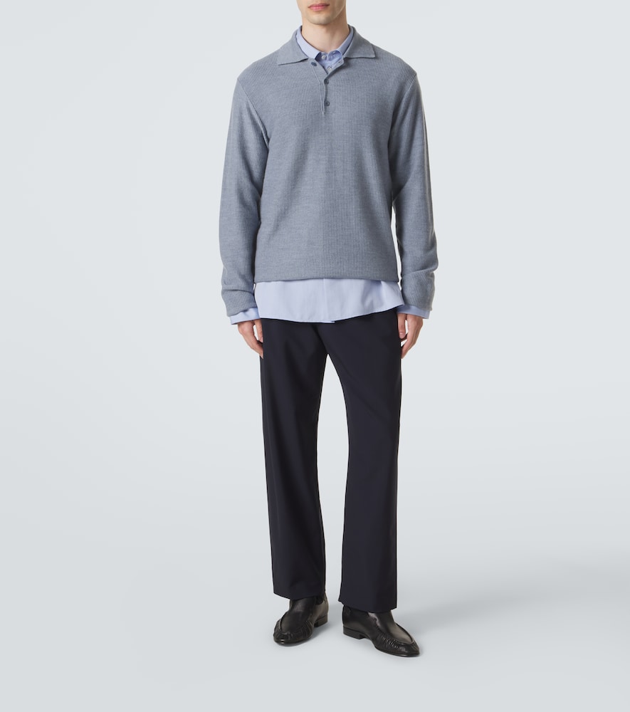  The Row The Row Bertram Cashmere Polo Sweater 