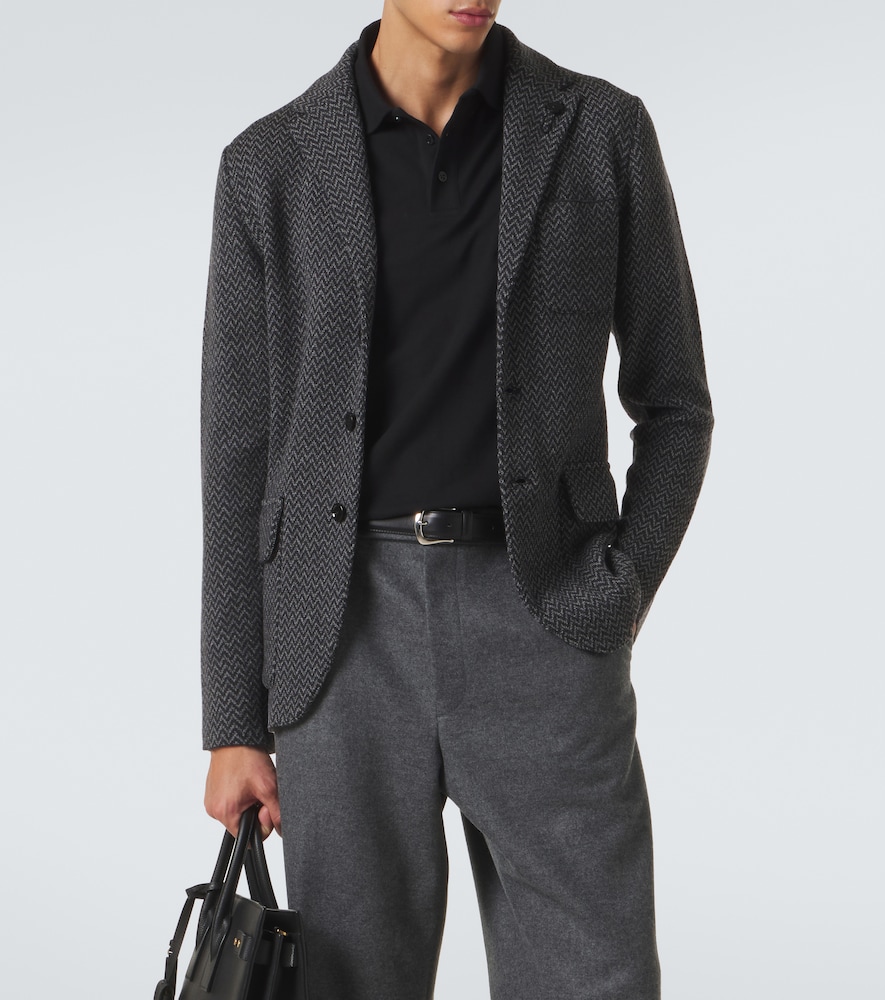 Lardini Virgin chevron wool blazer | Thumbnail 5