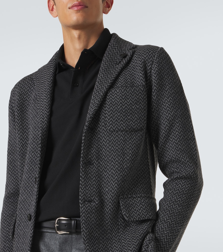 Lardini Virgin chevron wool blazer | Thumbnail 3