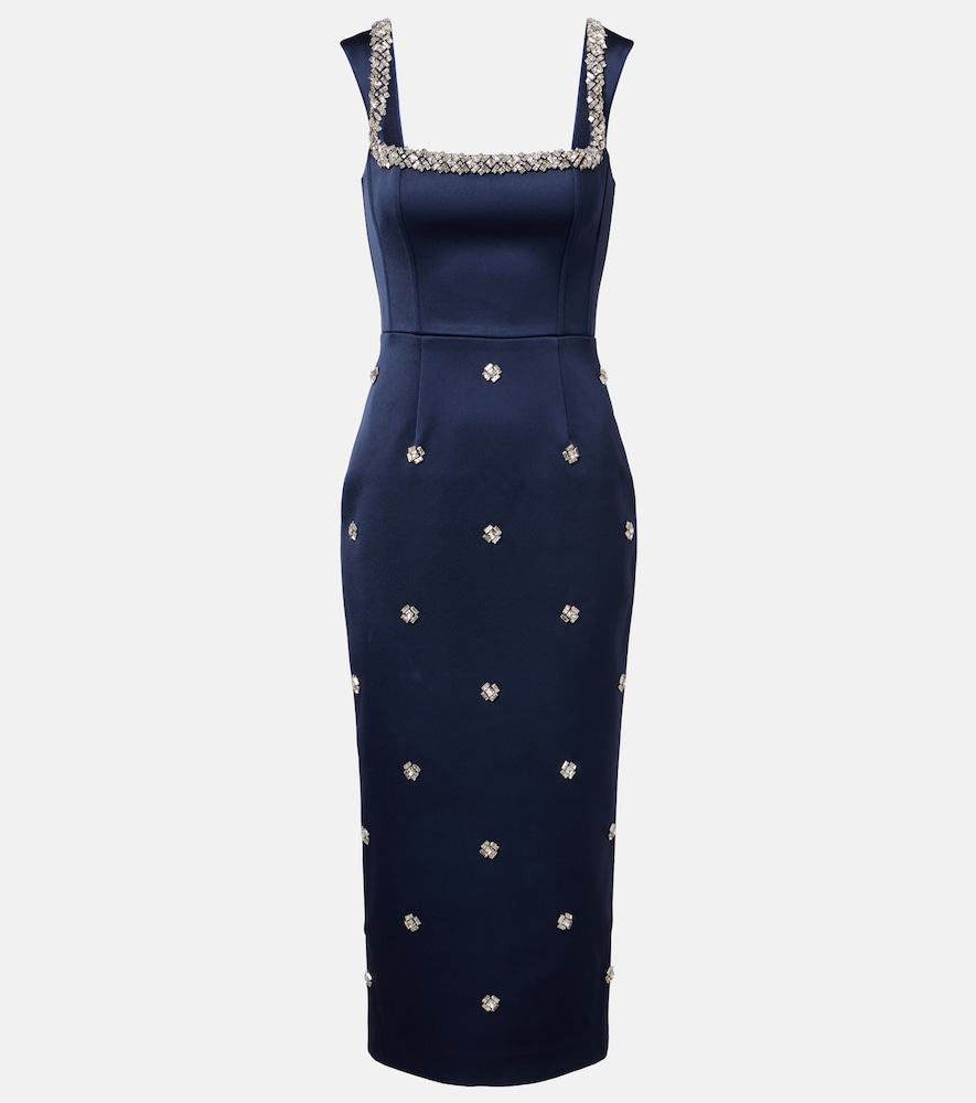 Rebecca Vallance Ayla embellished satin cocktail dress