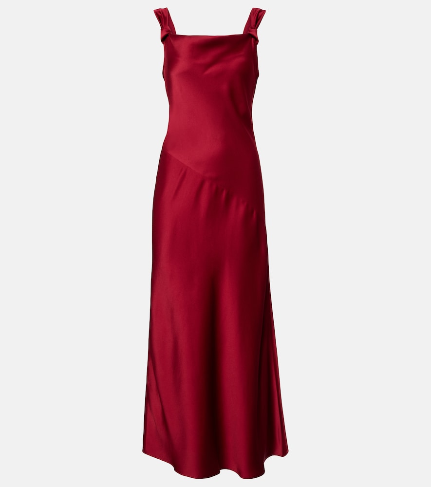 Abito lungo in crÃªpe satin