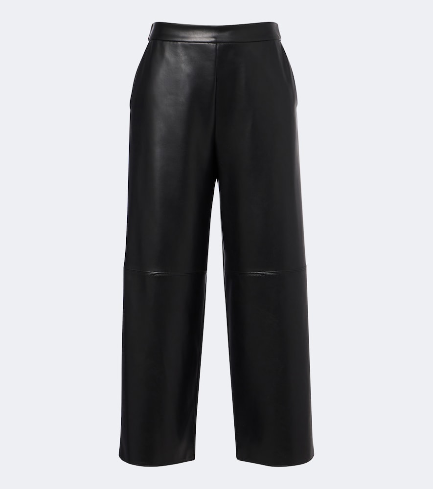 Pantaloni regular in jersey spalmato