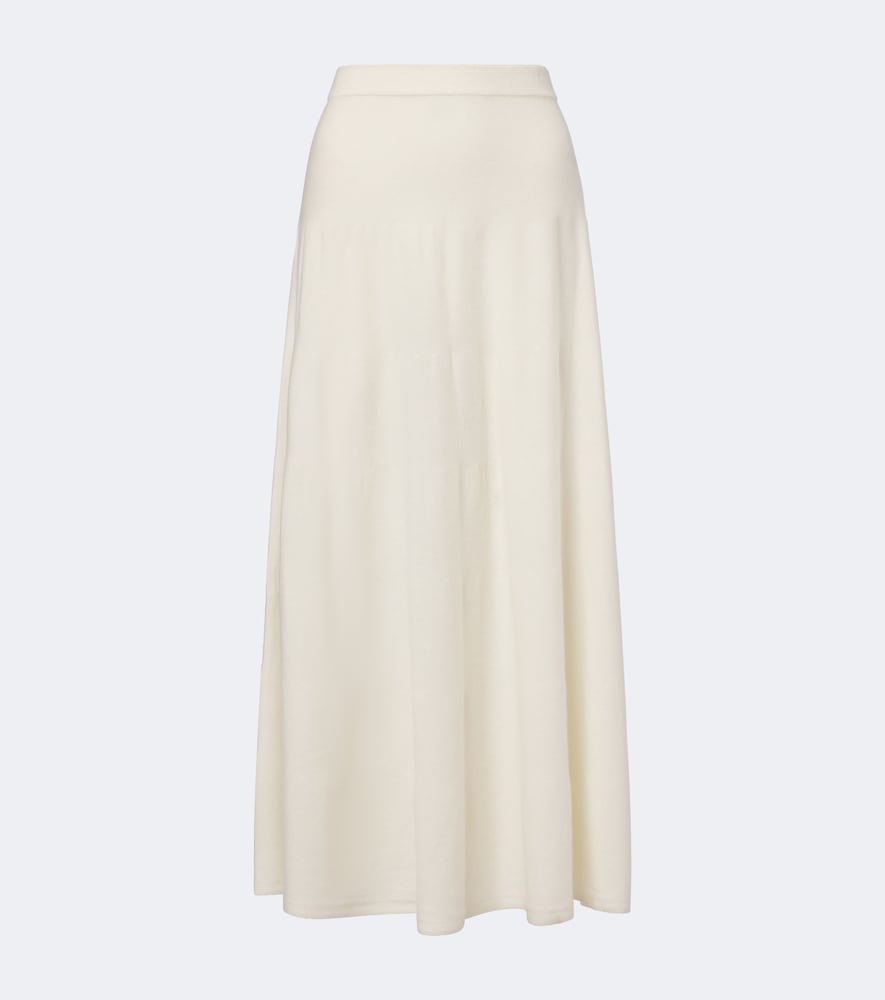 Arch4 Helma Cashmere Midi Skirt In White