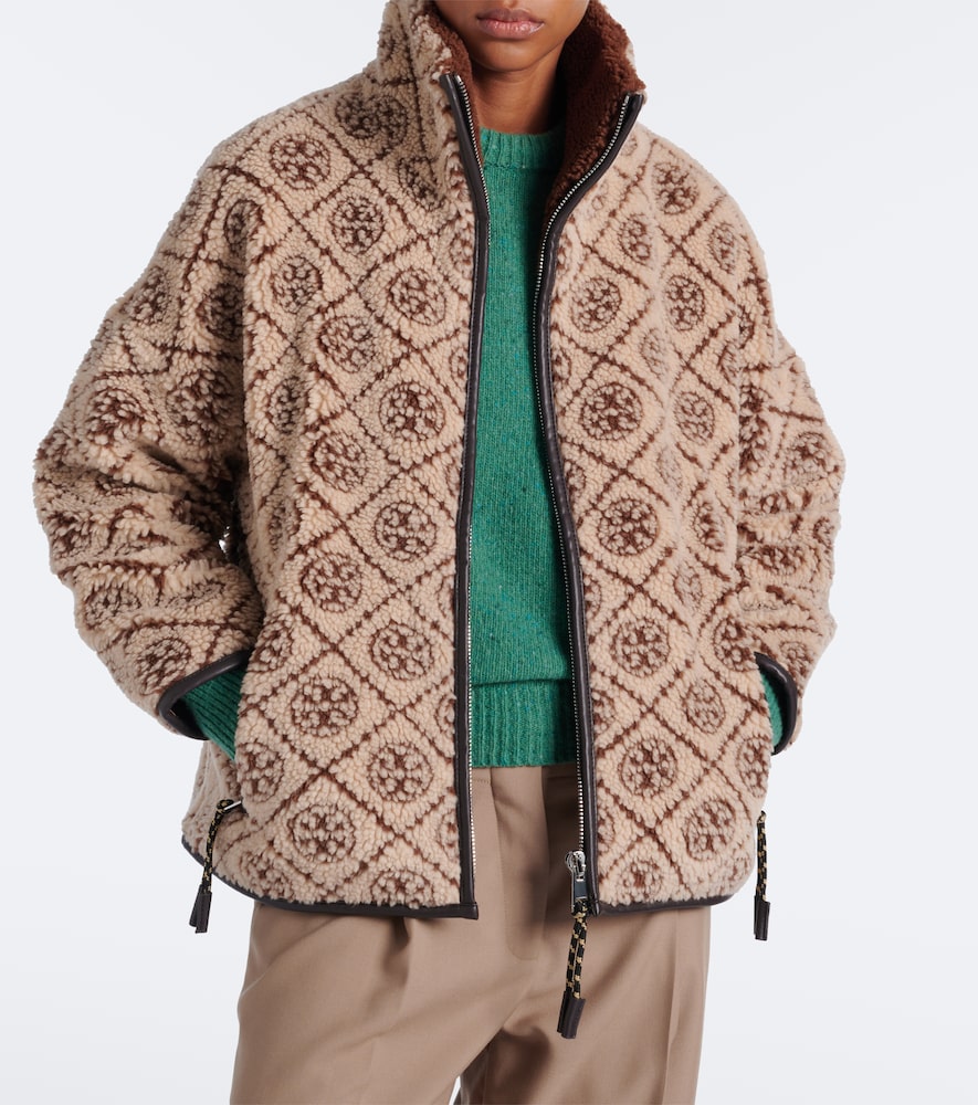 T Monogram Printed Teddy Jacket