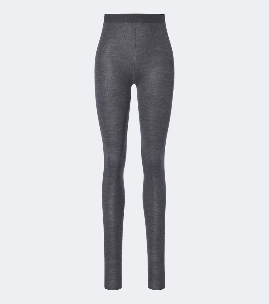 Bottega Veneta Wool Leggings In Grey