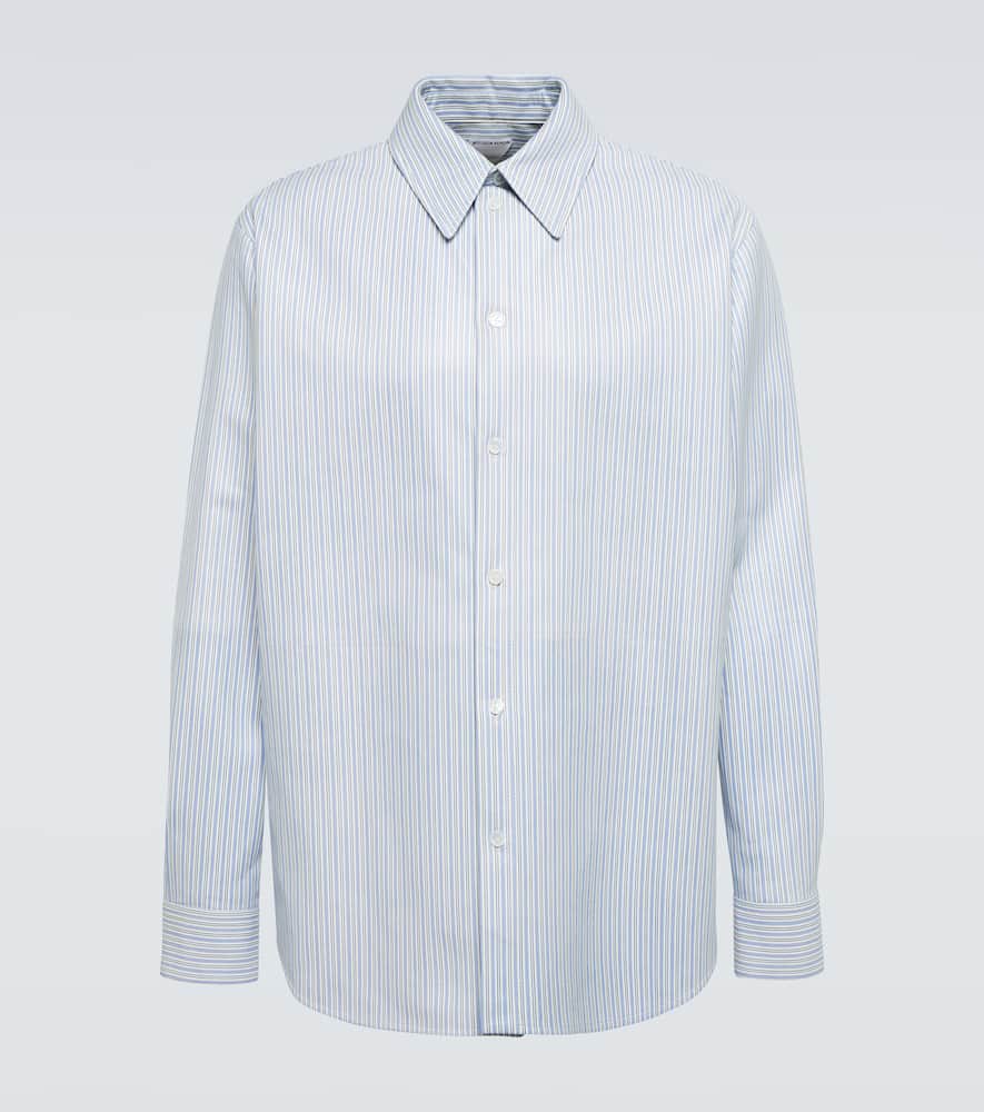 Striped leather shirt