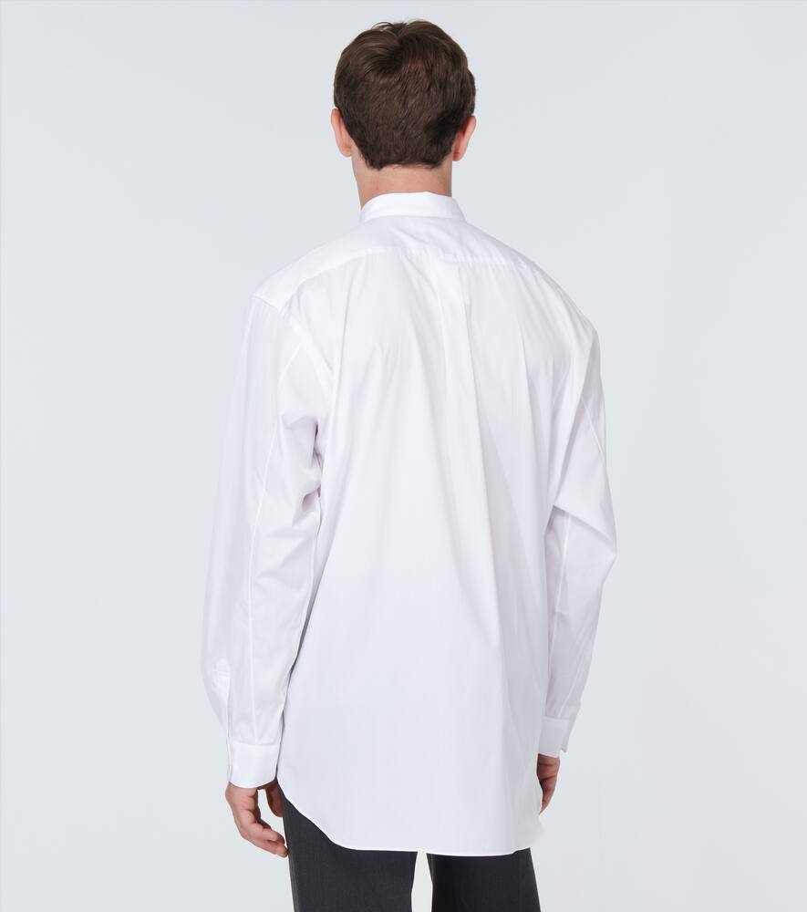 Shop Comme Des Garçons Shirt X Lacoste Logo Cotton Poplin Shirt In White