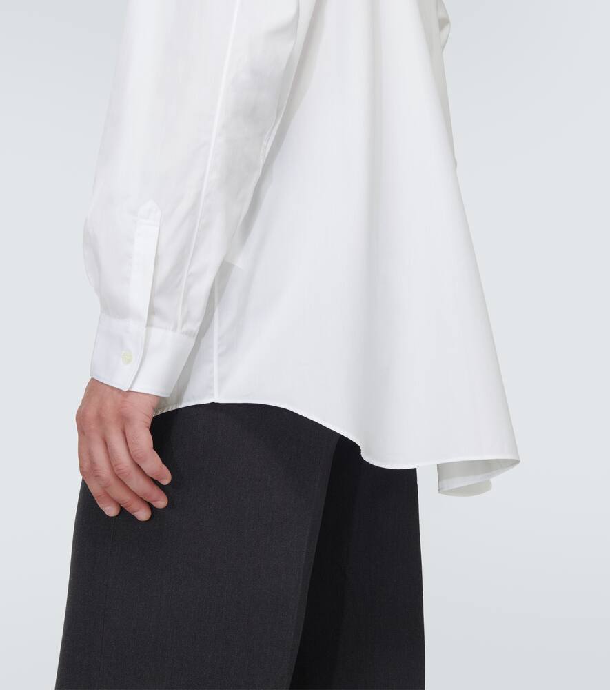 Comme Des Garçons Shirt X Lacoste Oversized Shirt With Maxi Patch In White
