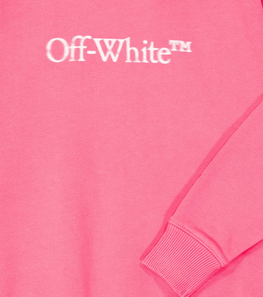 Off-white Little Girl's & Girl's Bookish Bit Logo Sweatshirt In Pink