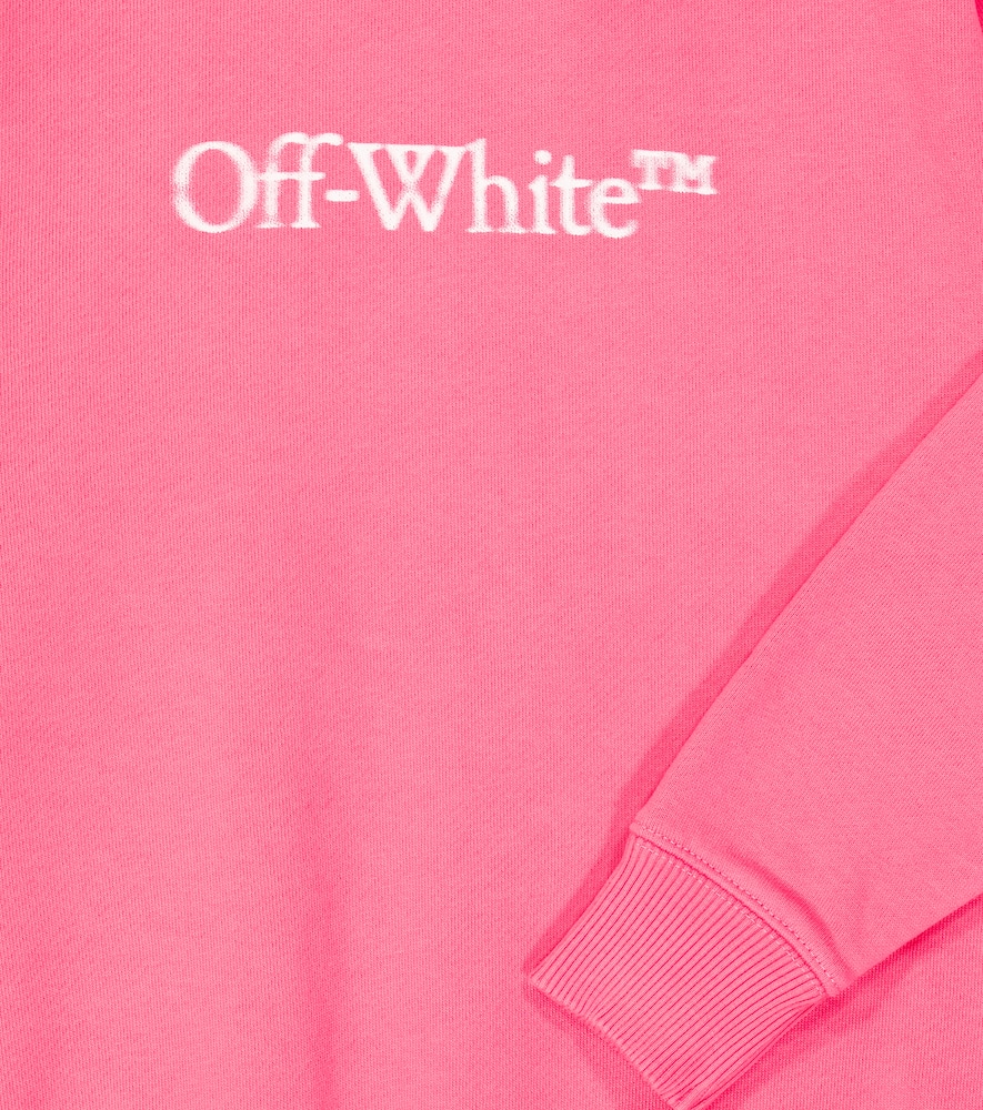 Shop Off-white Bookish Logo Cotton Jersey Sweatshirt In Pink