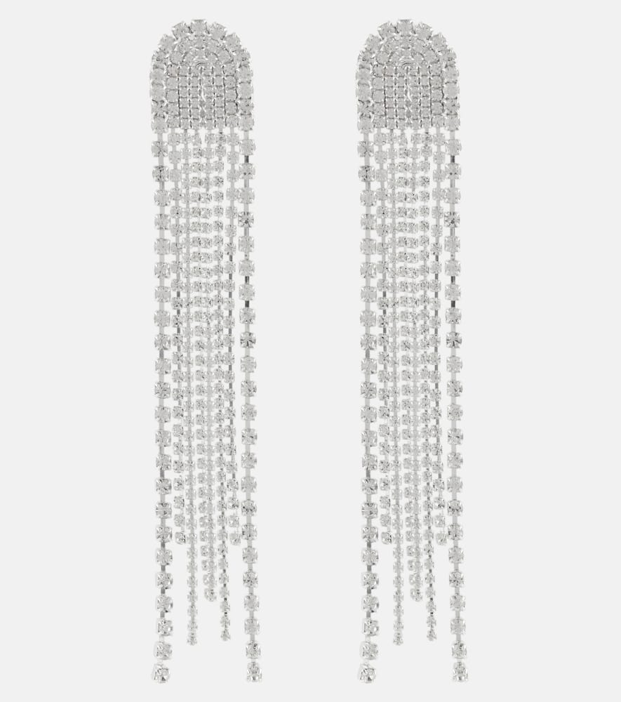 Crystal-embellished drop earrings