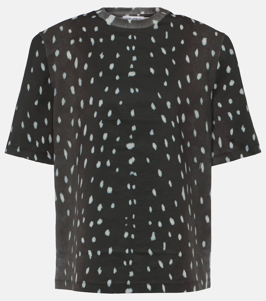 Padded printed cotton T-shirt