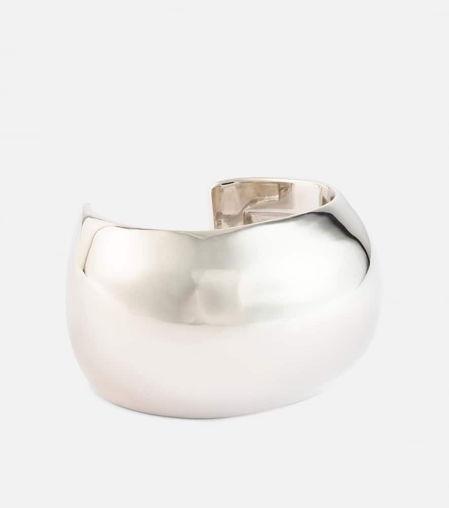 Jennifer Fisher Globe 14kt Gold-plated Cuff Bracelet In Silver