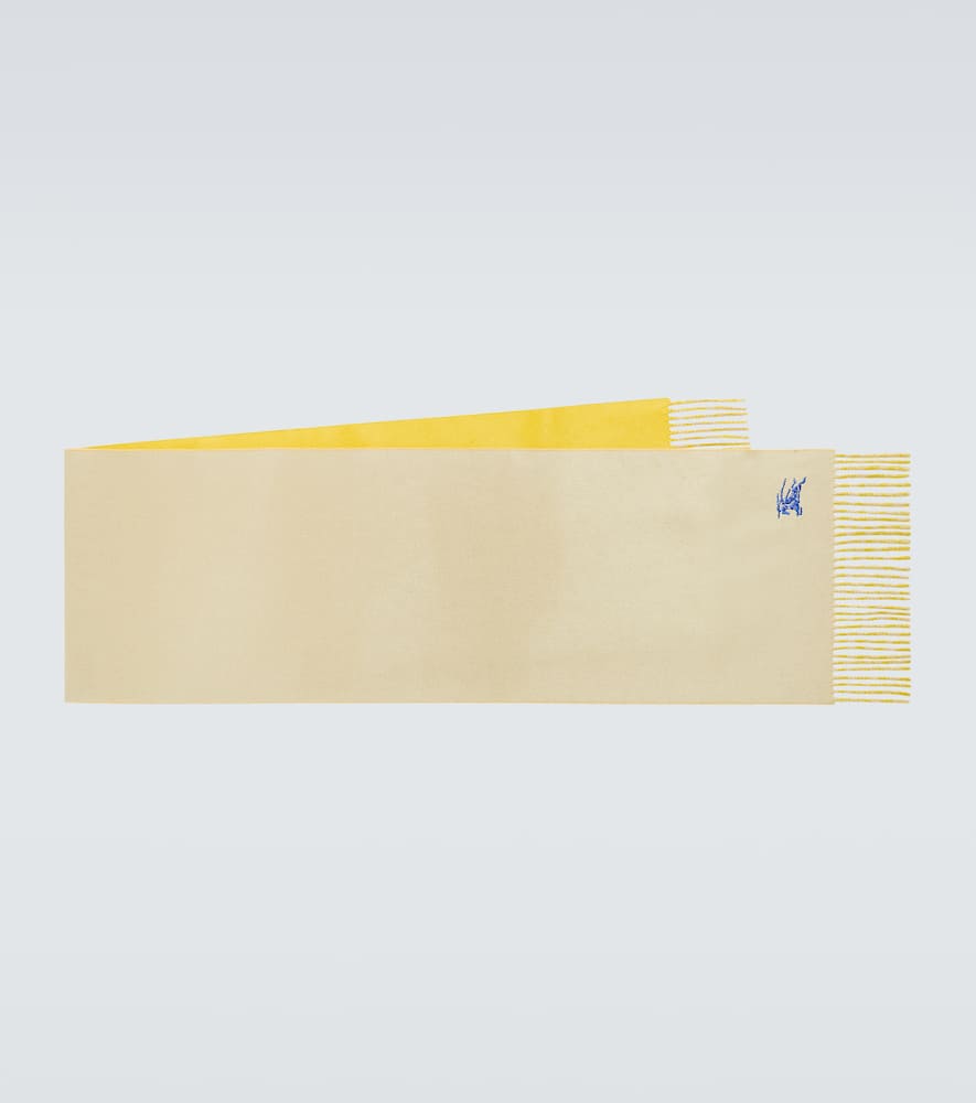 Burberry EKD fringed cashmere scarf