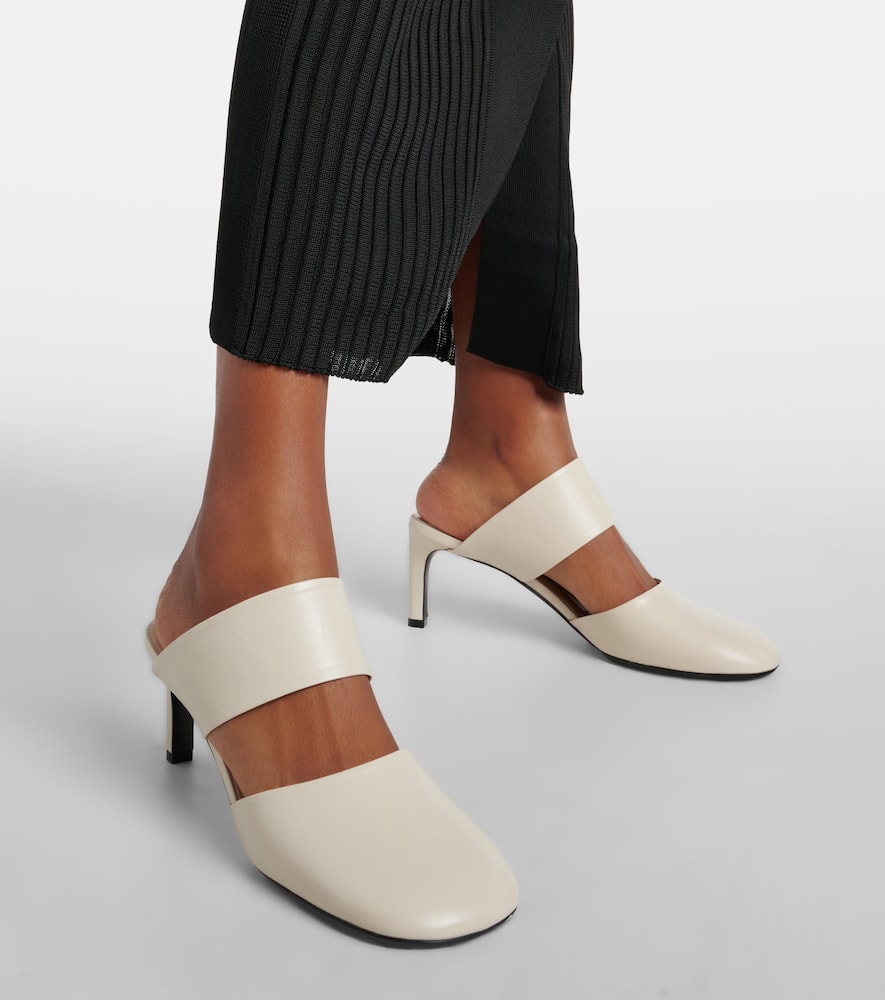 Jil Sander Mules Aus Leder In Weiss