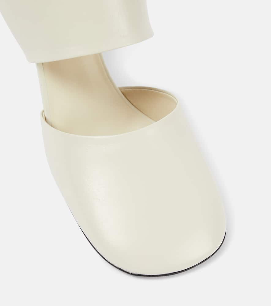 Jil Sander Mules Aus Leder In Weiss