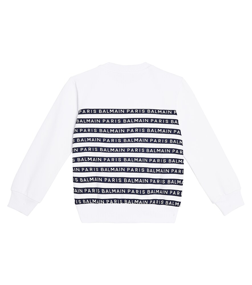  Balmain Kids Balmain Kids Logo Cotton Jersey Sweatshirt 