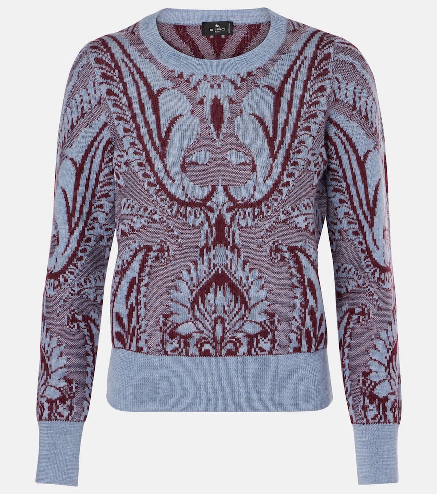 Etro Floral Jacquard-knit Wool Jacket In Multicoloured